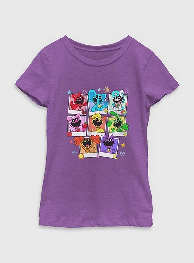 Poppy Playtime Polaroid Smiling Critters Youth Girls T-Shirt
