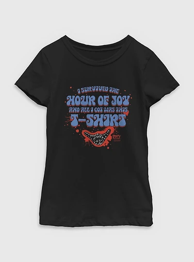 Poppy Playtime I Survived The Hour Of Joy Youth Girls T-Shirt