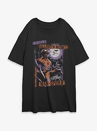 Marvel Spider-Man Halloween Madness Comic Style Cover Womens Oversized T-Shirt