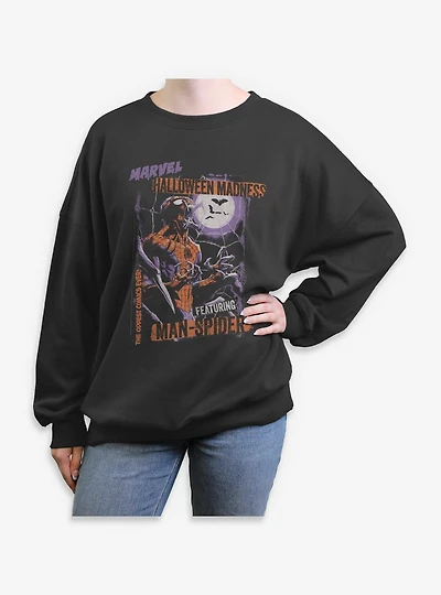Marvel Spider-Man Halloween Madness Comic Style Cover Womens Oversized Sweatshirt