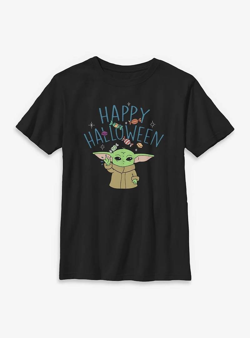 Star Wars The Mandalorian Happy Halloween Grogu Youth T-Shirt