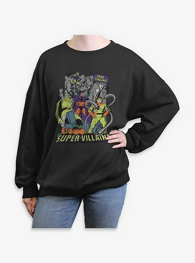 Marvel Super Villains Halloween Womens Oversized Sweatshirt