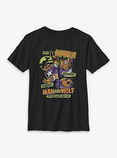 Marvel Captain America Capwolf Comic Style Cover Youth T-Shirt