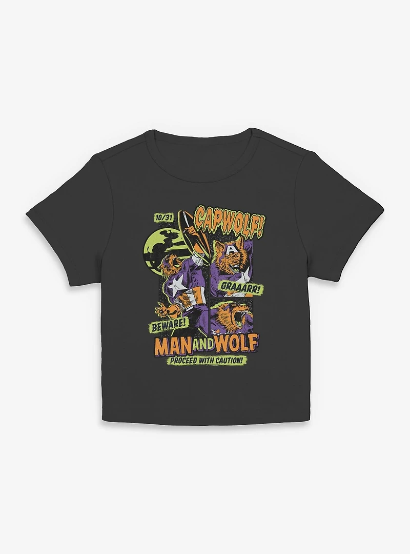 Marvel Captain America Capwolf Comic Style Cover Women Baby T-Shirt