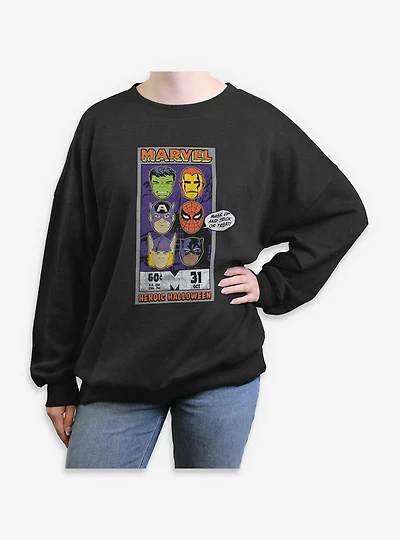 Marvel Heroic Halloween Womens Oversized Sweatshirt
