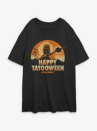 Star Wars Happy Tatooween Womens Oversized T-Shirt