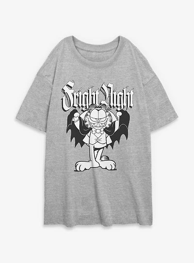 Garfield Fright Night Vampire  Womens Oversized T-Shirt
