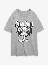 Garfield Fright Night Vampire  Womens Oversized T-Shirt