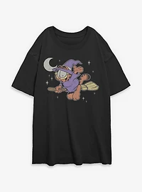 Garfield Spooky Witch Womens Oversized T-Shirt