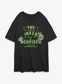 Invader ZIM The Irken Empire Collegiate Style Womens Oversized T-Shirt