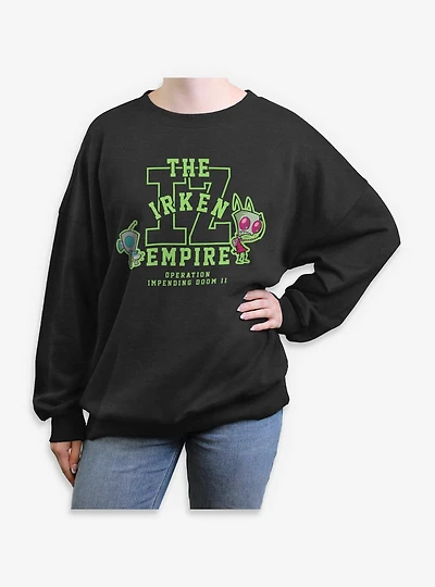 Invader ZIM The Irken Empire Collegiate Style Womens Oversized Sweatshirt