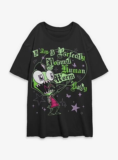 Invader ZIM Human Worm Baby Womens Oversized T-Shirt