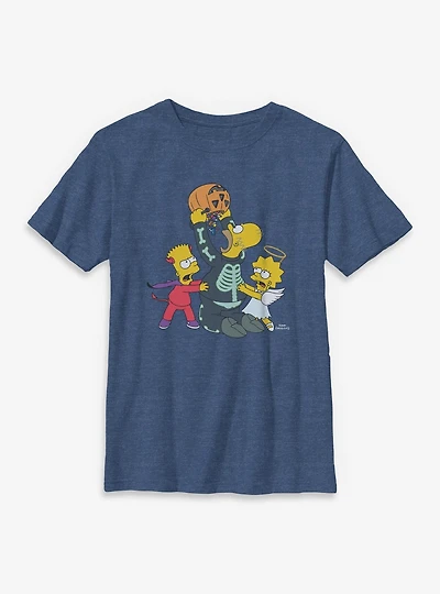 The Simpsons Ready For Halloween Candy Youth T-Shirt