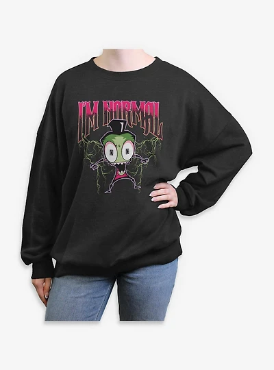 Invader ZIM I'm Normal Womens Oversized Sweatshirt
