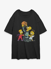 The Simpsons Ready For Halloween Candy Womens Oversized T-Shirt