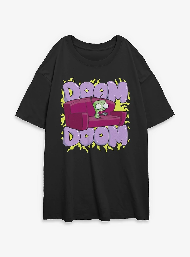 Invader ZIM Doom Womens Oversized T-Shirt