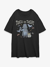 Star Wars Darth Vader Trick Or Treat Womens Oversized T-Shirt