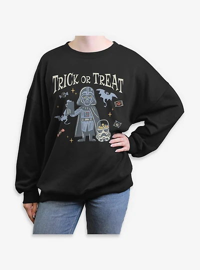 Star Wars Darth Vader Trick Or Treat Womens Oversized Sweatshirt