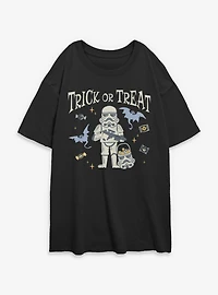 Star Wars Stormtrooper Trick Or Treat Womens Oversized T-Shirt