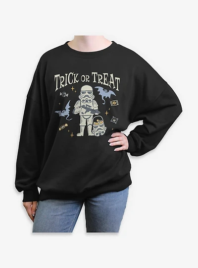 Star Wars Stormtrooper Trick Or Treat Womens Oversized Sweatshirt