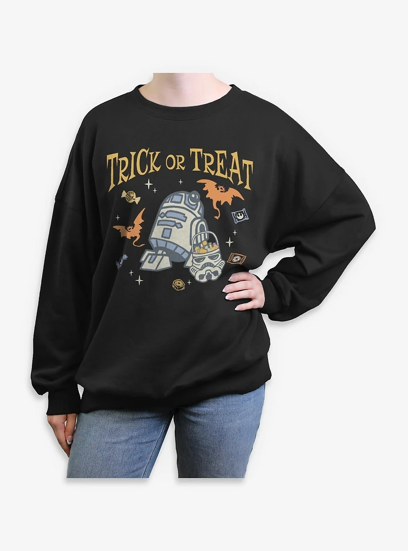 Star Wars R2-D2 Trick or Treat Womens Oversized Sweatshirt