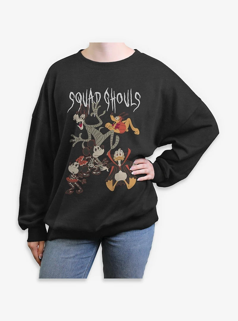 Disney Mickey Mouse & Friends Spooky Squad Ghouls Womens Oversized Sweatshirt