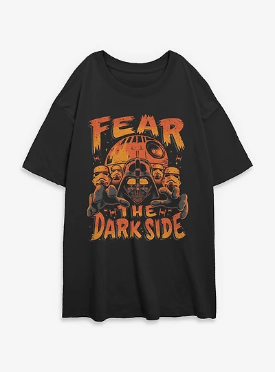 Star Wars Fear The Darkside Spooky Womens Oversized T-Shirt