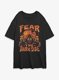 Star Wars Fear The Darkside Spooky Womens Oversized T-Shirt