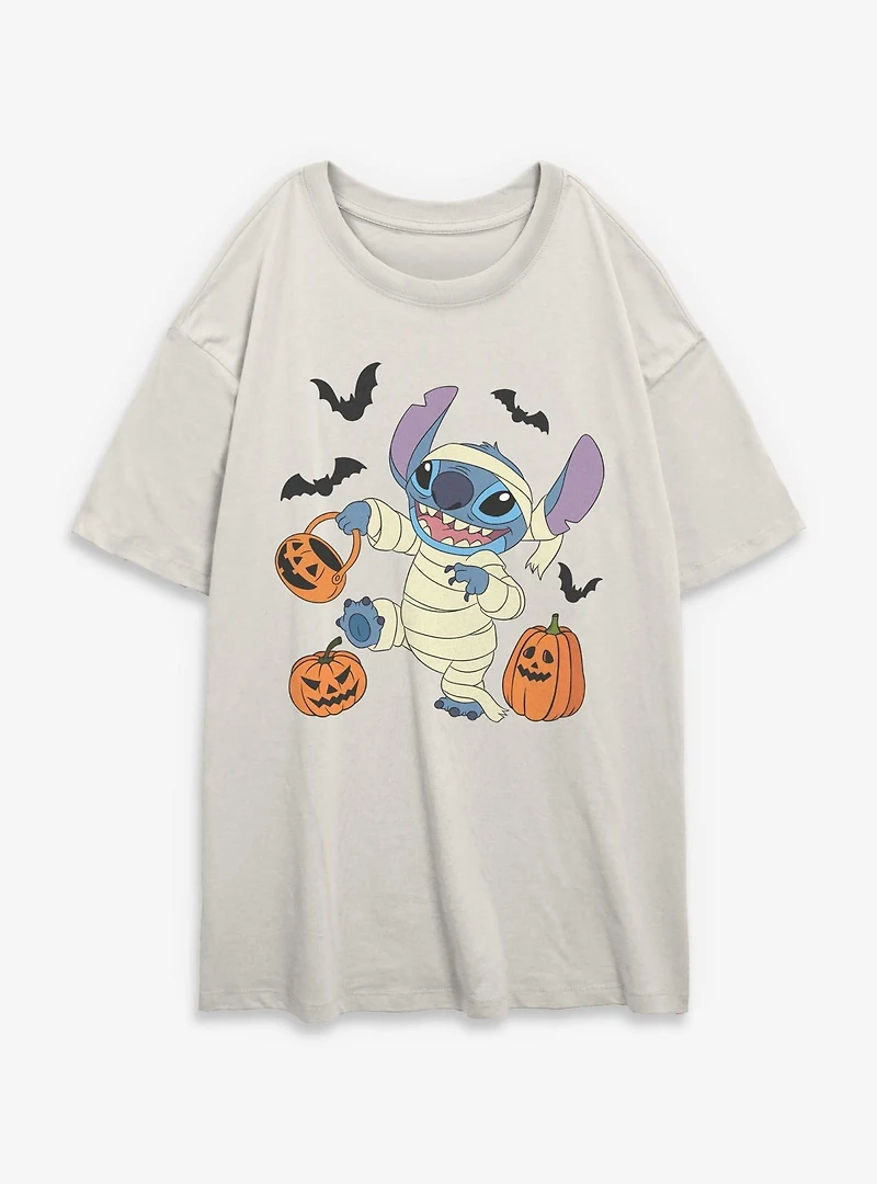 Disney Lilo & Stitch Spooky Mummy Womens Oversized T-Shirt