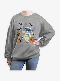 Disney Lilo & Stitch Spooky Mummy Womens Oversized Sweatshirt