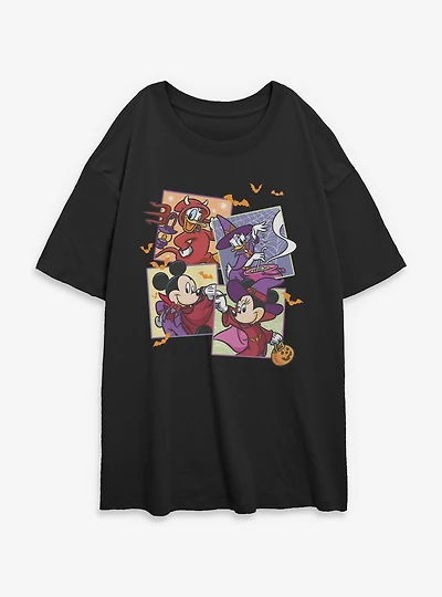 Disney Mickey Mouse & Friends Spooky Pictures Womens Oversized T-Shirt