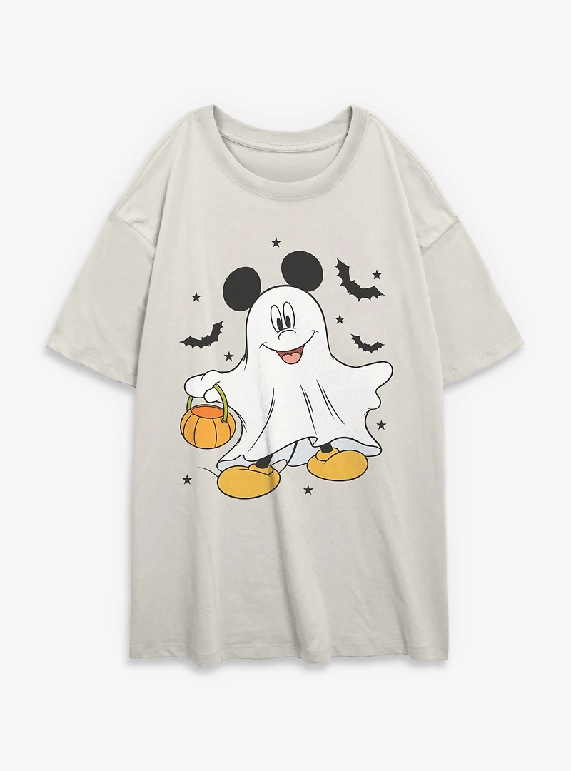 Disney Mickey Mouse Ghost Womens Oversized T-Shirt