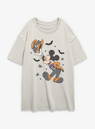 Disney Mickey Mouse Spooky Vibes Womens Oversized T-Shirt