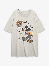 Disney Mickey Mouse Spooky Vibes Womens Oversized T-Shirt