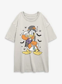 Disney Donald Duck Spooky Vibes Womens Oversized T-Shirt