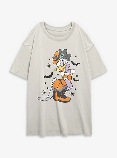 Disney Daisy Duck Spooky Vibes Womens Oversized T-Shirt