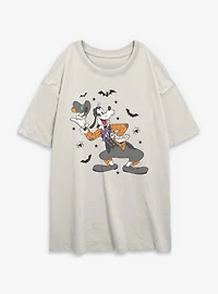 Disney Goofy Spooky Vibes Womens Oversized T-Shirt