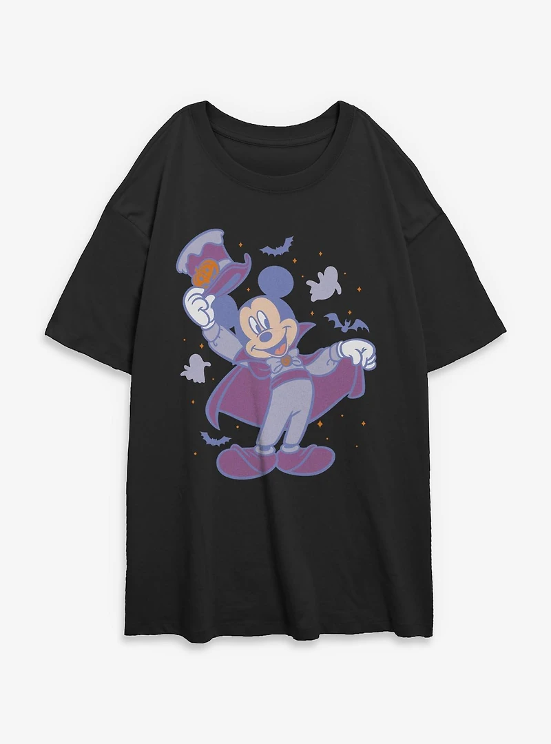 Disney Mickey Mouse Haunted Host Womens Oversized T-Shirt