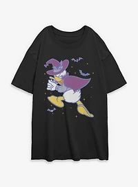 Disney Donald Duck Haunted Womens Oversized T-Shirt