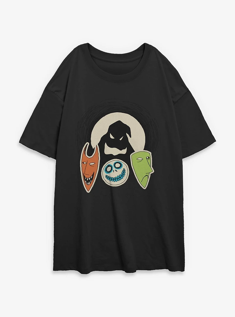 The Nightmare Before Christmas Oogie Boogie And Friends Womens Oversized T-Shirt