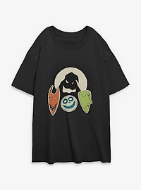 The Nightmare Before Christmas Oogie Boogie And Friends Womens Oversized T-Shirt