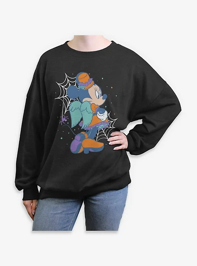 Disney Minnie Mouse Haunted Vibes Womens Oversized Sweatshirt