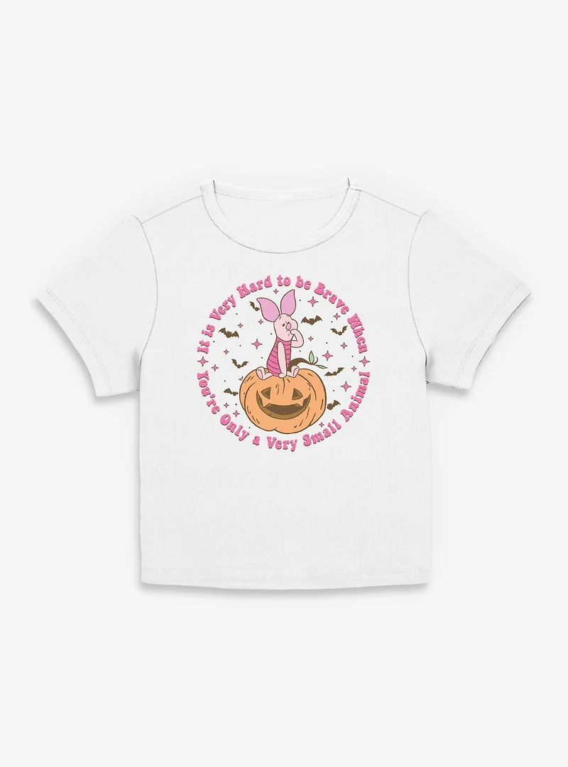 Disney Winnie The Pooh Piglet Very Hard To Be Brave Spooky Women Baby T-Shirt