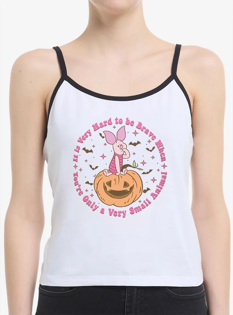 Disney Winnie The Pooh Piglet Very Hard To Be Brave Spooky Womens Cami