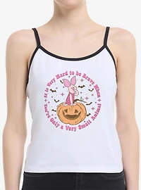 Disney Winnie The Pooh Piglet Very Hard To Be Brave Spooky Womens Cami