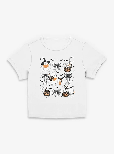 Disney Winnie The Pooh Spooky Bows & Bats Women Baby T-Shirt