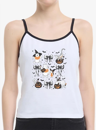 Disney Winnie The Pooh Spooky Bows & Bats Womens Cami