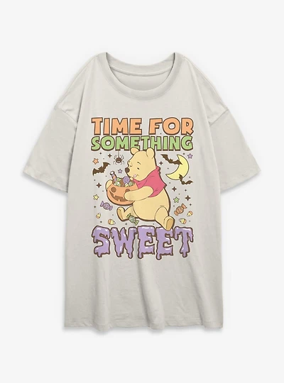 Disney Winnie The Pooh Spooky Time For Something Sweet Womens Oversized T-Shirt