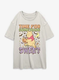 Disney Winnie The Pooh Spooky Time For Something Sweet Womens Oversized T-Shirt