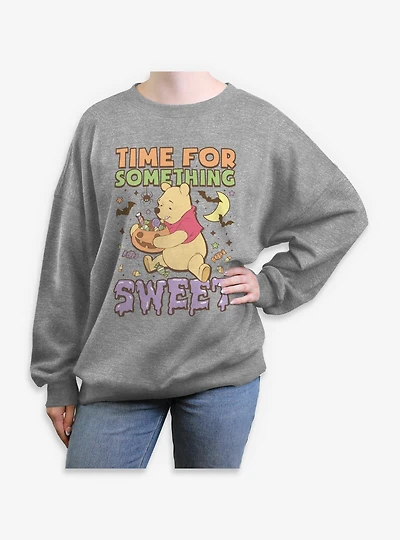 Disney Winnie The Pooh Spooky Time For Something Sweet Womens Oversized Sweatshirt